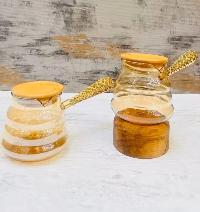 شیر جوش پیرکس دسته طلایی