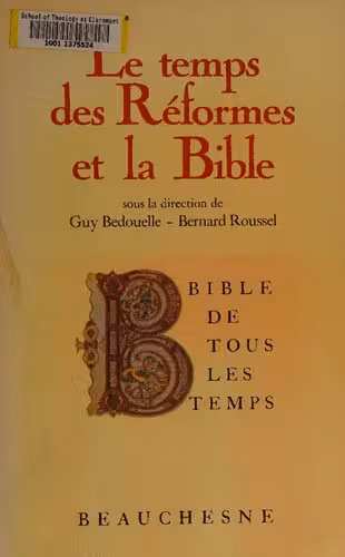 خرید و دانلود نسخه کامل کتاب Le temps des Réformes et la Bible