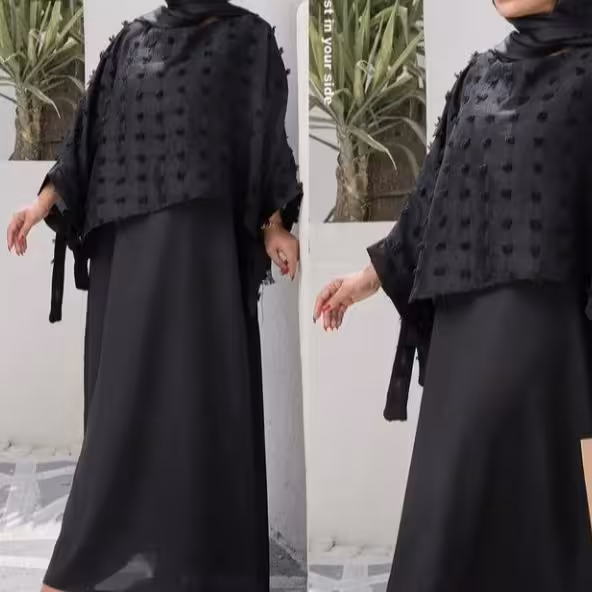 مانتو مشکی زنانه جلو بسته زیرو رو زیبا