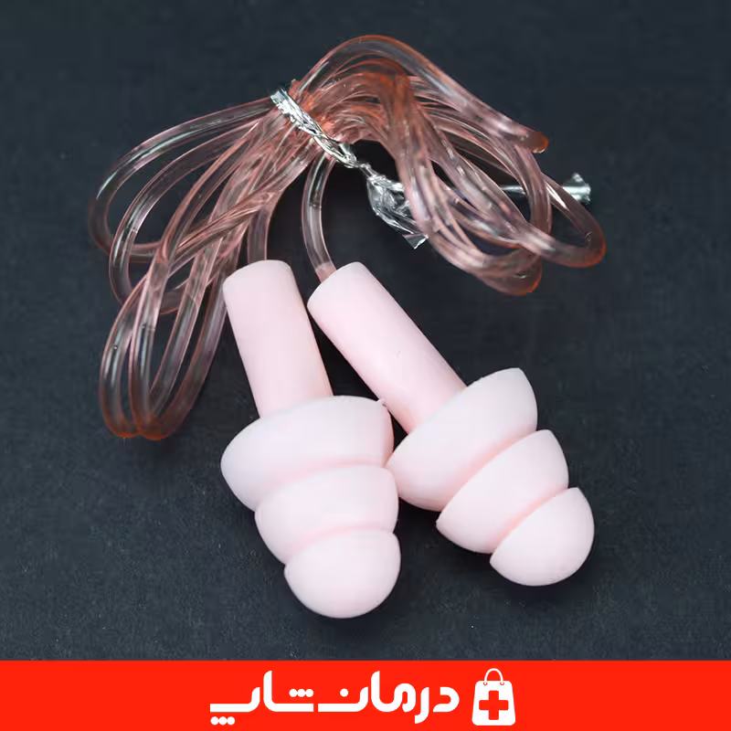 گوش گیر استخری صورتی صدا گیر سیلیکونی مدل استخری
