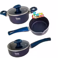 سرویس قابلمه کودک 5 تکه مدل TIARA سورمه ای