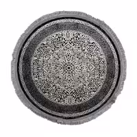 فرش گرد طوسی کد V05b