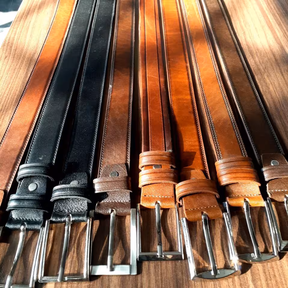 کمربند 3/5سانت چرم طبیعی