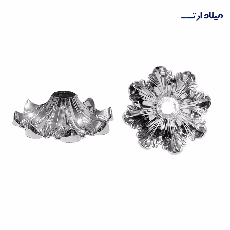 پایه زنبق بزرگ نقره ای 10سانت