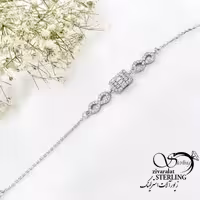 دستبند نقره امرالد کات و بینهایت با عیار925 کد 20371