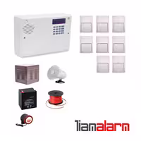 پکیج دزدگیر اماکن باسیم مدل سایلکس سیمکارتی و تلفنی SG8F8