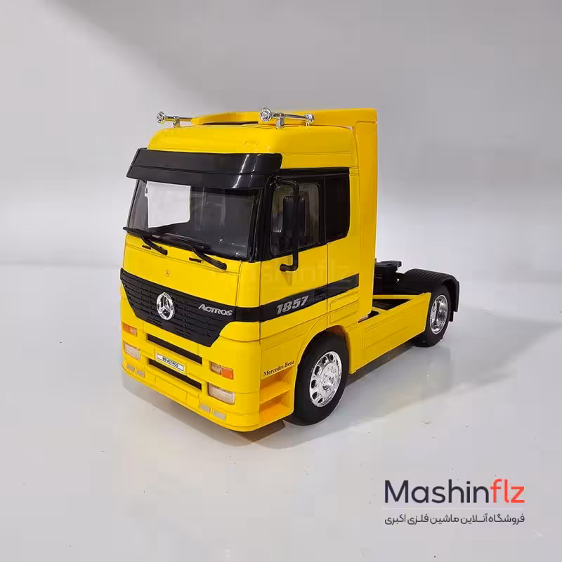 ماکت کامیون بنز اکتروس 1857 زرد 1.32