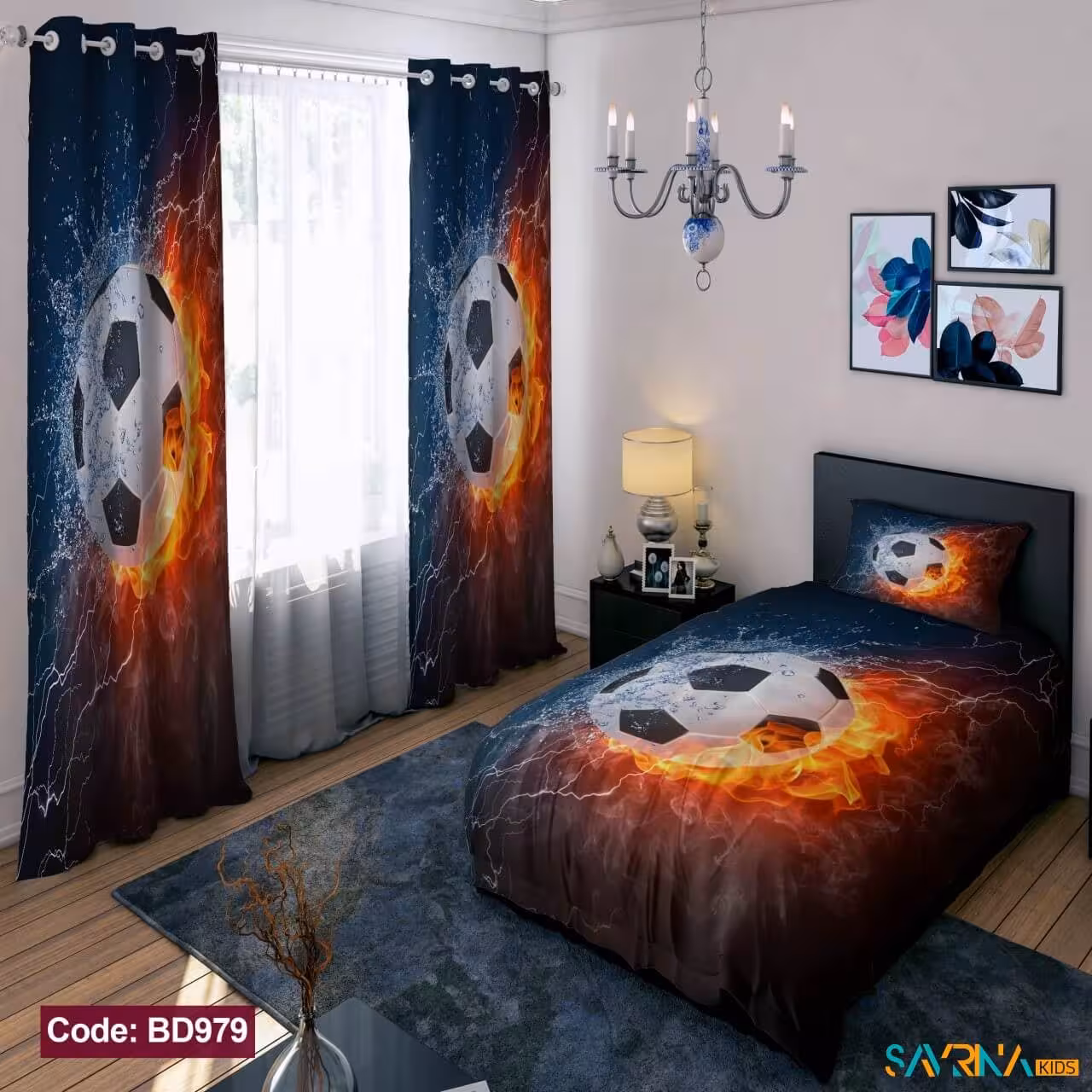 ست اتاق خواب پسرانه طرح توپ کد BD979