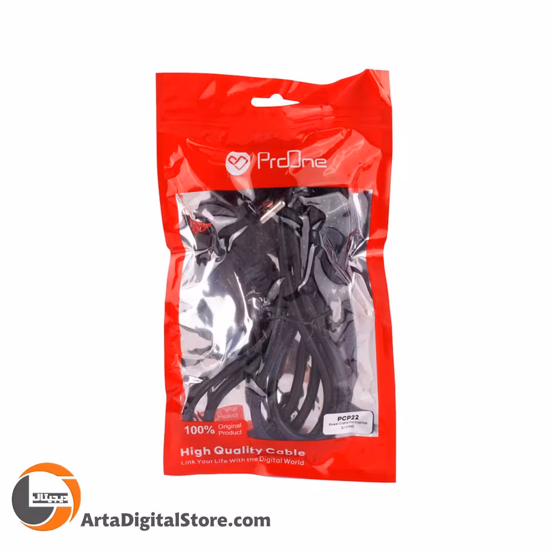 کابل برق لپ تاپ پرووان ProOne PCP22 1.5m Black