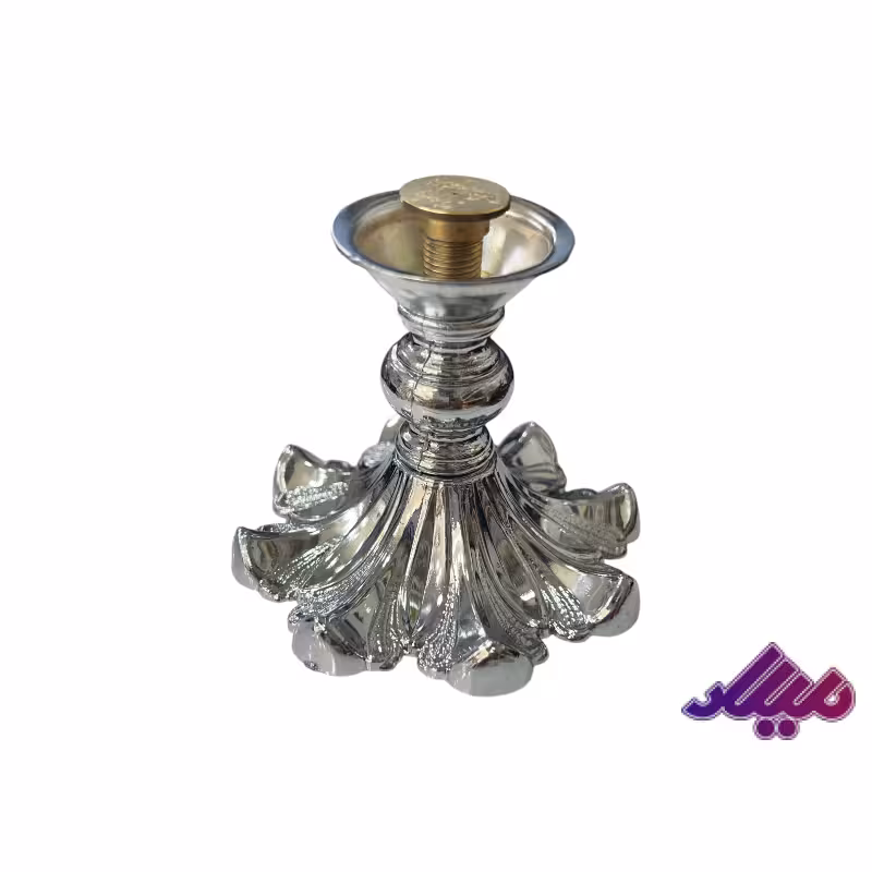 پایه نخل پلاستیکی کوتاه نقره ای قطر 8 ارتفاع 7