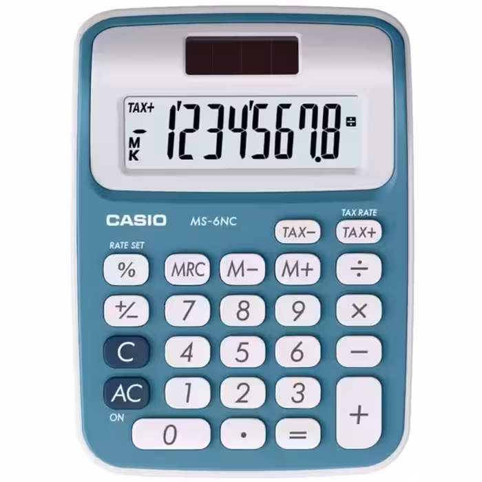 ماشین حساب رومیزی کاسیو مدل MS-6NC-PK