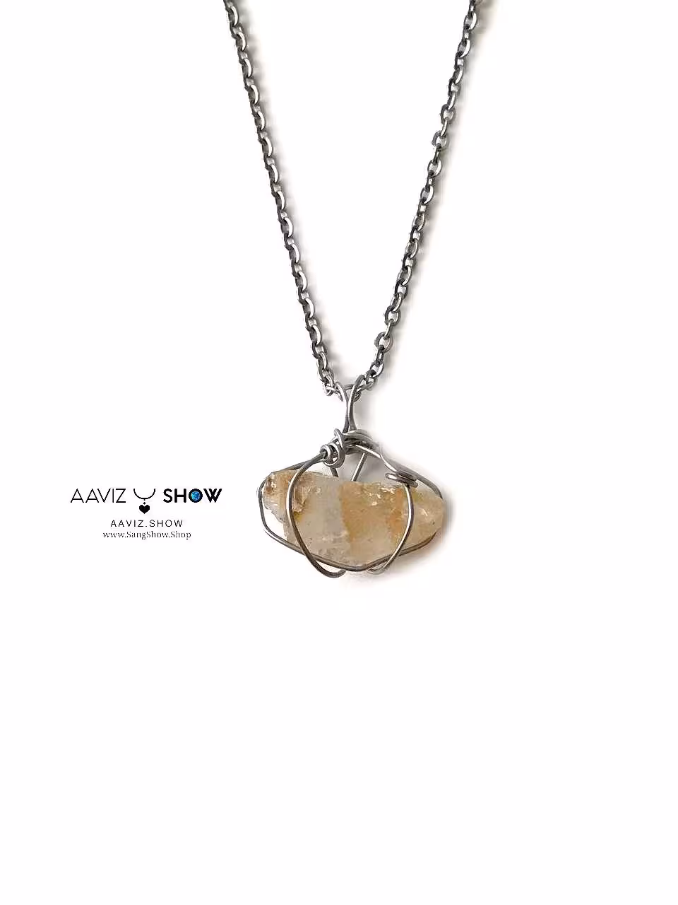 آویز بلور سلستین معدنی نمونه زیبا و اصل A1218