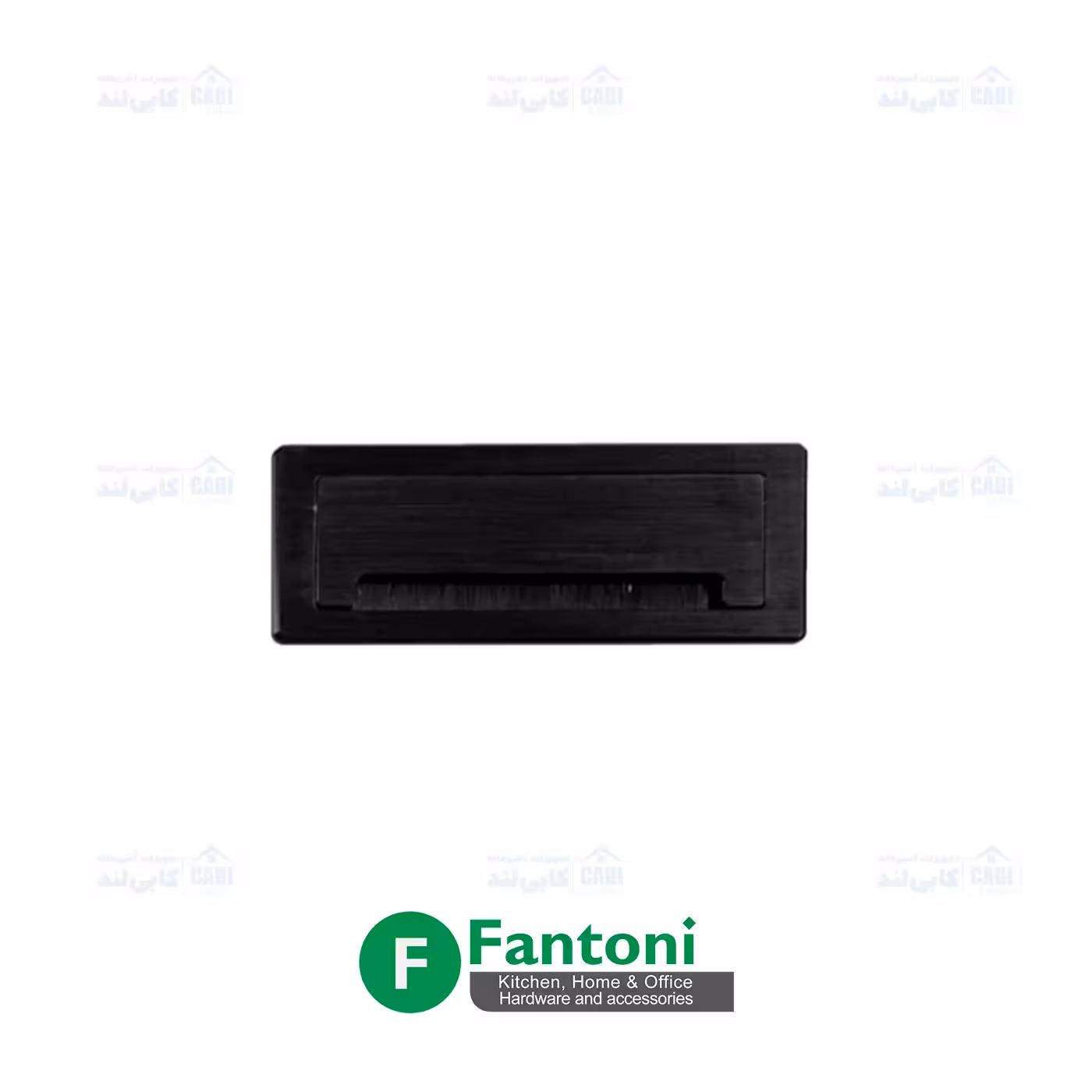 قاب داکت لولایی آلومینیومی رومیزی با درب آرامبند طول 200mm رنگ مشکی فانتونی T344