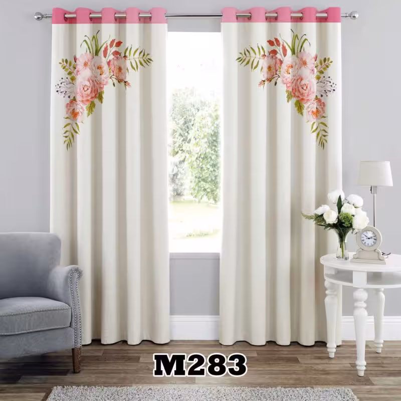 پرده سه بعدی طرح گل