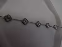 دستبند استیل نقره ای ونکلیف تراش