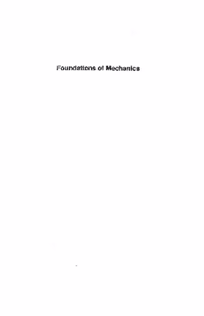 خرید و دانلود نسخه کامل کتاب Foundations of Mechanics
