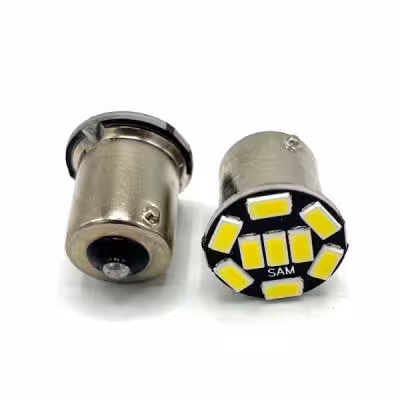 لامپ فندقی تک کنتاک خودرو نور یخی مدل 9 SMD بسته دو عددی