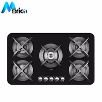 گاز رومیزی کن مدل اپل مشکی پنج شعله شیشه