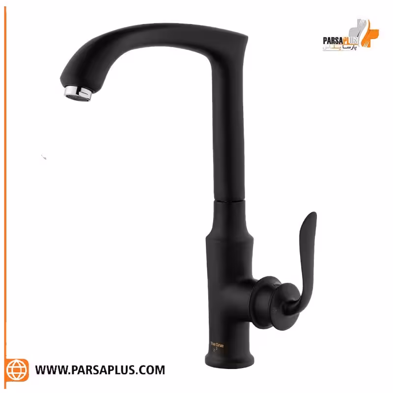 شیر آشپزخانه دوان مدل کاجان مشکی کروم