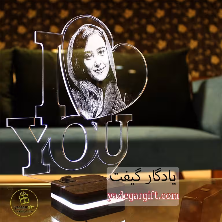 چراغ خواب بالبینگ چهره طرح I Love you