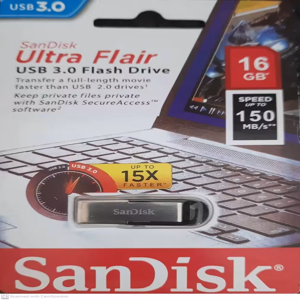 فلش مموری سن دیسک مدل ultra flair ظرفیت 16 گیگابایت