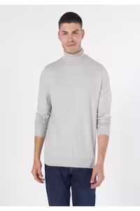 پلیور نقره‌ای مردانه Slim Fit Balikci Grey Stone Colin’s
