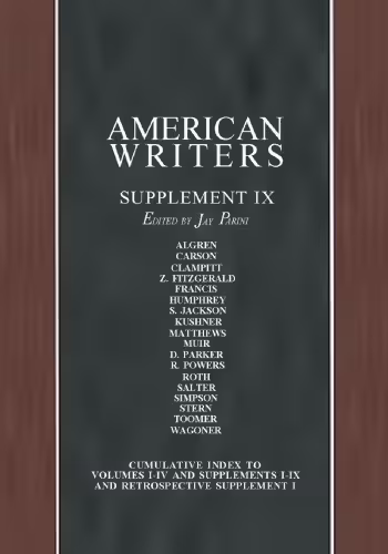 خرید و دانلود نسخه کامل کتاب American Writers, Supplement IX