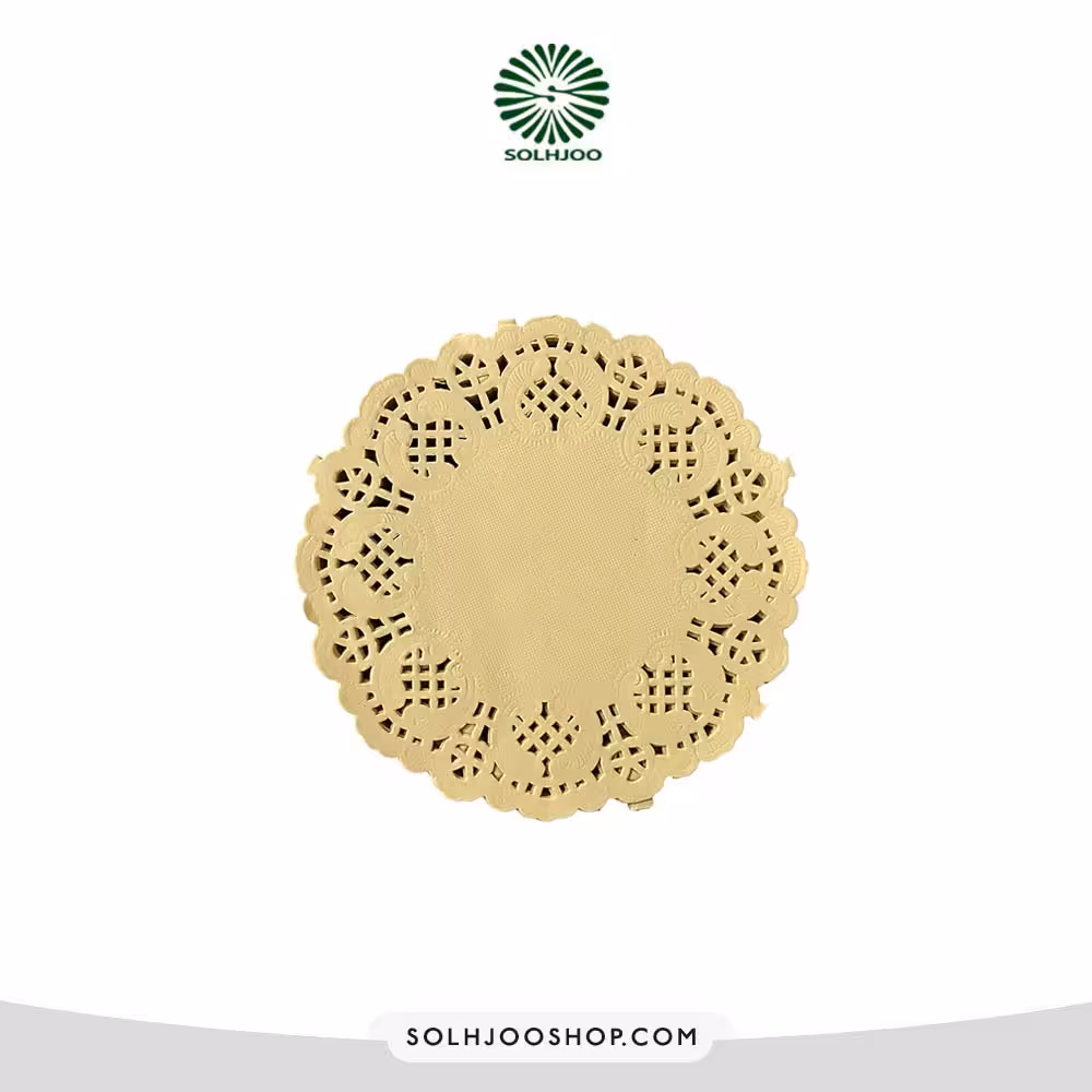 دانتل زير كيك گرد زرد 14س 100 عددی