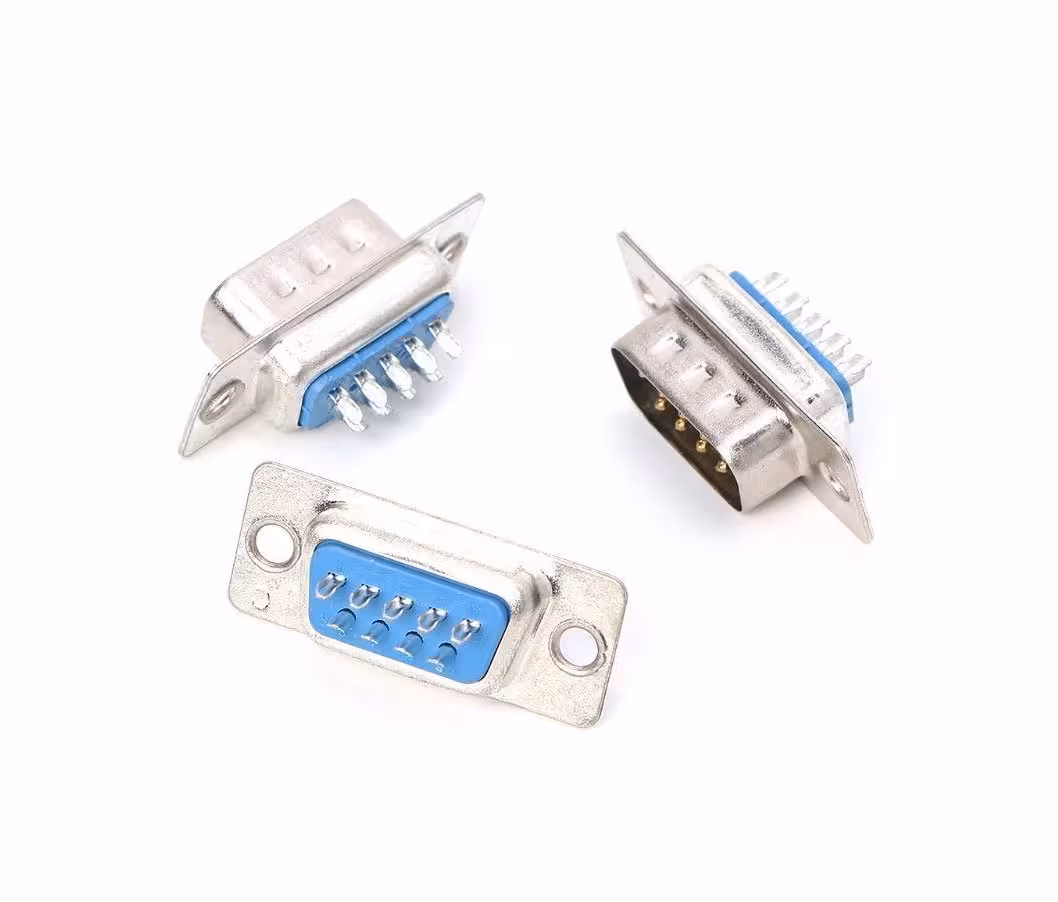 سوکت کامپیوتری 9 پین نری صاف DB9کانکتور DB9 سوزنی 9pin