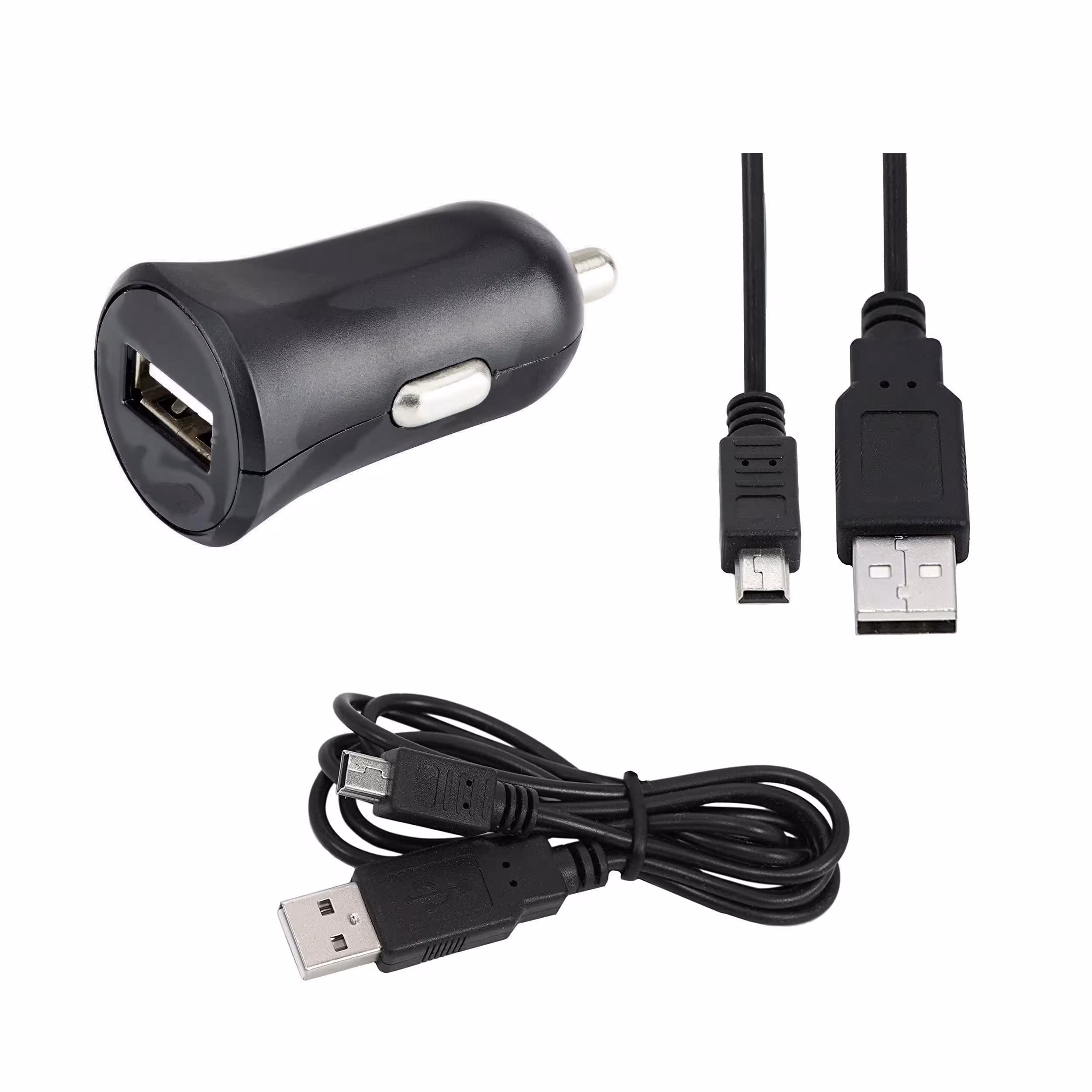 شارژر فندکی کارتخوان به همراه کابل نیوپوز 7210 – 5v/1a فیش مینی یو اس بی MINI USB