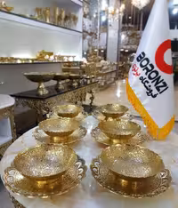 کاسه و پیش دستی برنجی هندی