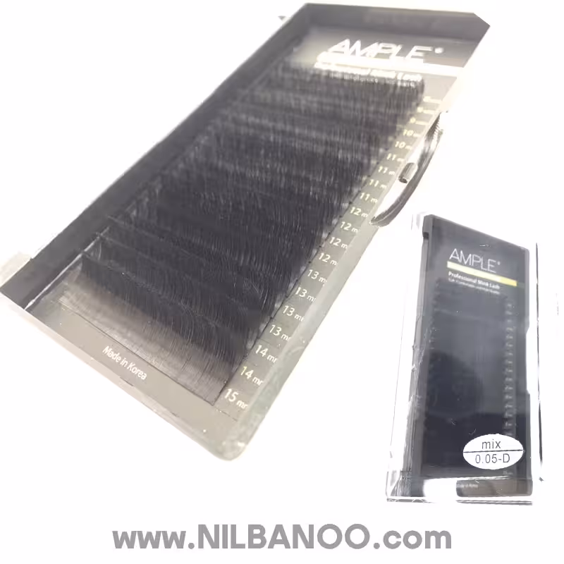 پالت اکستنشن مژه 20 لاین میکس امپل ضخامت 05%D