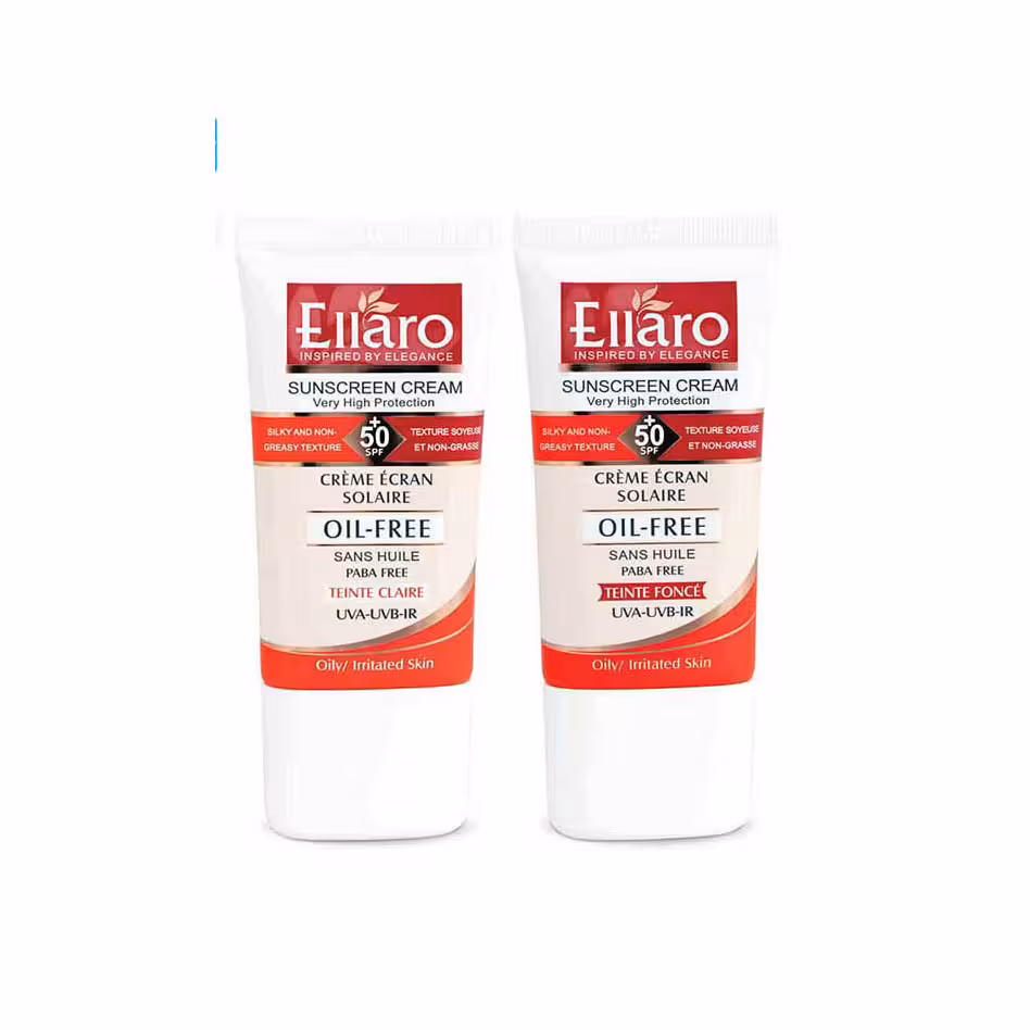 کرم ضد آفتاب الارو پوست چرب در دو رنگ Ellaro Teinte Foncee & Claire SPF50
