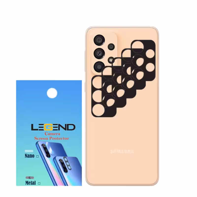 محافظ لنز دوربین قابدار مدل LEGEND مناسب موبایل سامسونگ Galaxy A33 بسته 5 عددی