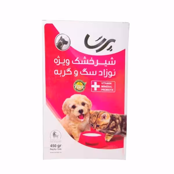 شیر خشک سگ و گربه مخصوص نوزاد پرسا 450 گرم