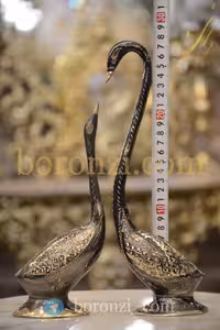 درنا جفتی برنزی سیاه قلم 28 سانت