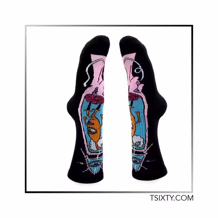 جوراب Toymachine رنگ مشکی Brain