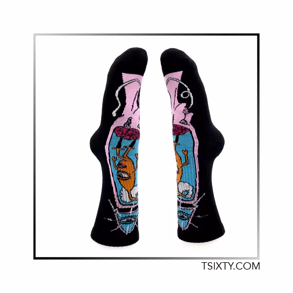 جوراب Toymachine رنگ مشکی Brain