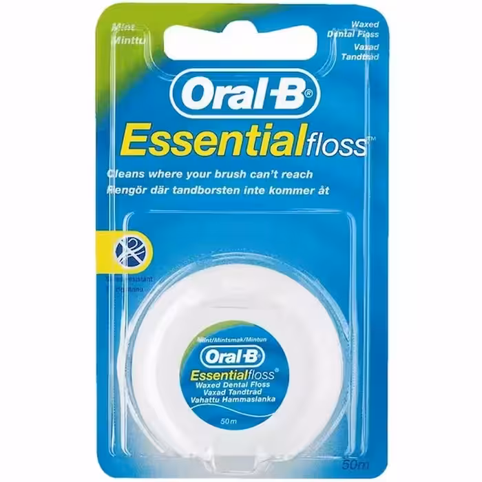نخ دندان نعنایی اورال بی  مدل ESSENTIAL FLOSS - UK 50متری اورجینال