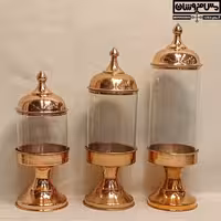 بانکه مس و شیشه پایه دار نانو سایز 1 مدل ترنج