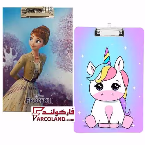 تخته شاسی فانتزی طرح دخترانه سایز A4 مدل مقوایی پشت وایت بردی