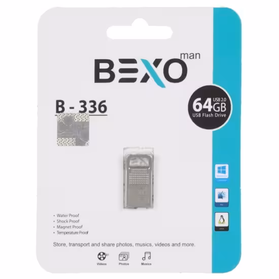 فلش مموری بکسو مدل B-336 USB2.0 ظرفیت 64 گیگابایت
