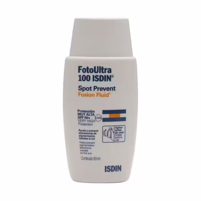 فلویید ضد آفتاب ایزدین مدل Spot prevent fusion fluid spf 50 حجم 50 میلی لیتر