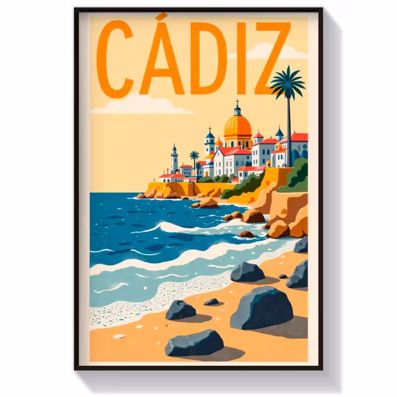 تابلو و پوستر گرافیکی شهر Cadiz
