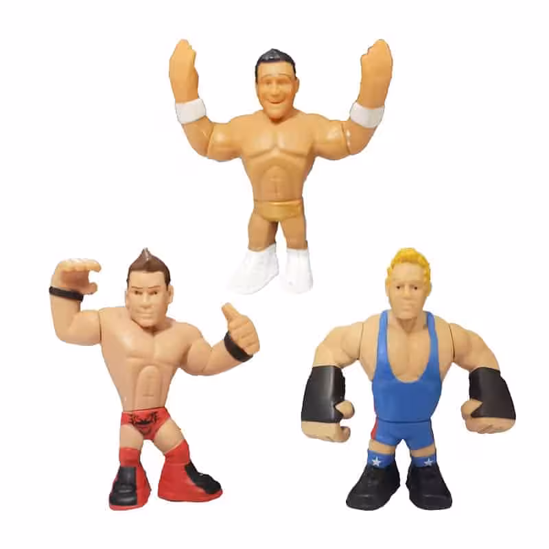 ست 3 عددی مینی اکشن فیگور کشتی کج WWE