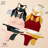 ست نیم تنه شورت نخی زنانه LISA کد 005