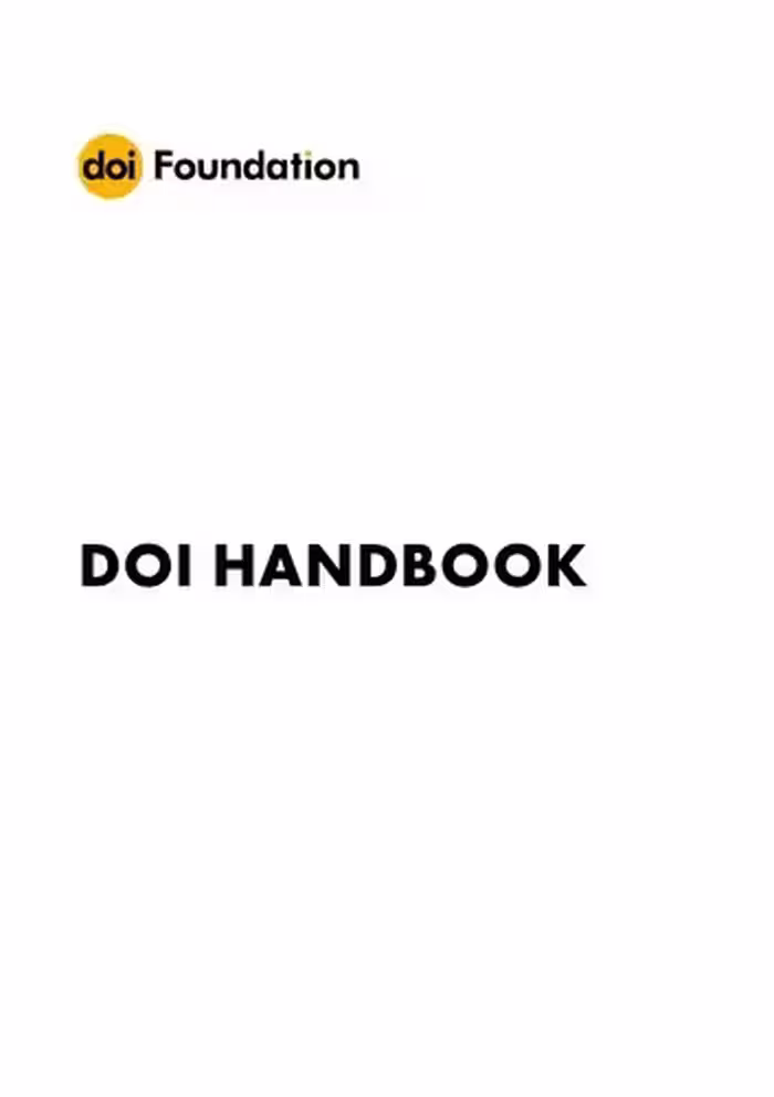 خرید و دانلود نسخه کامل کتاب The DOI Handbook