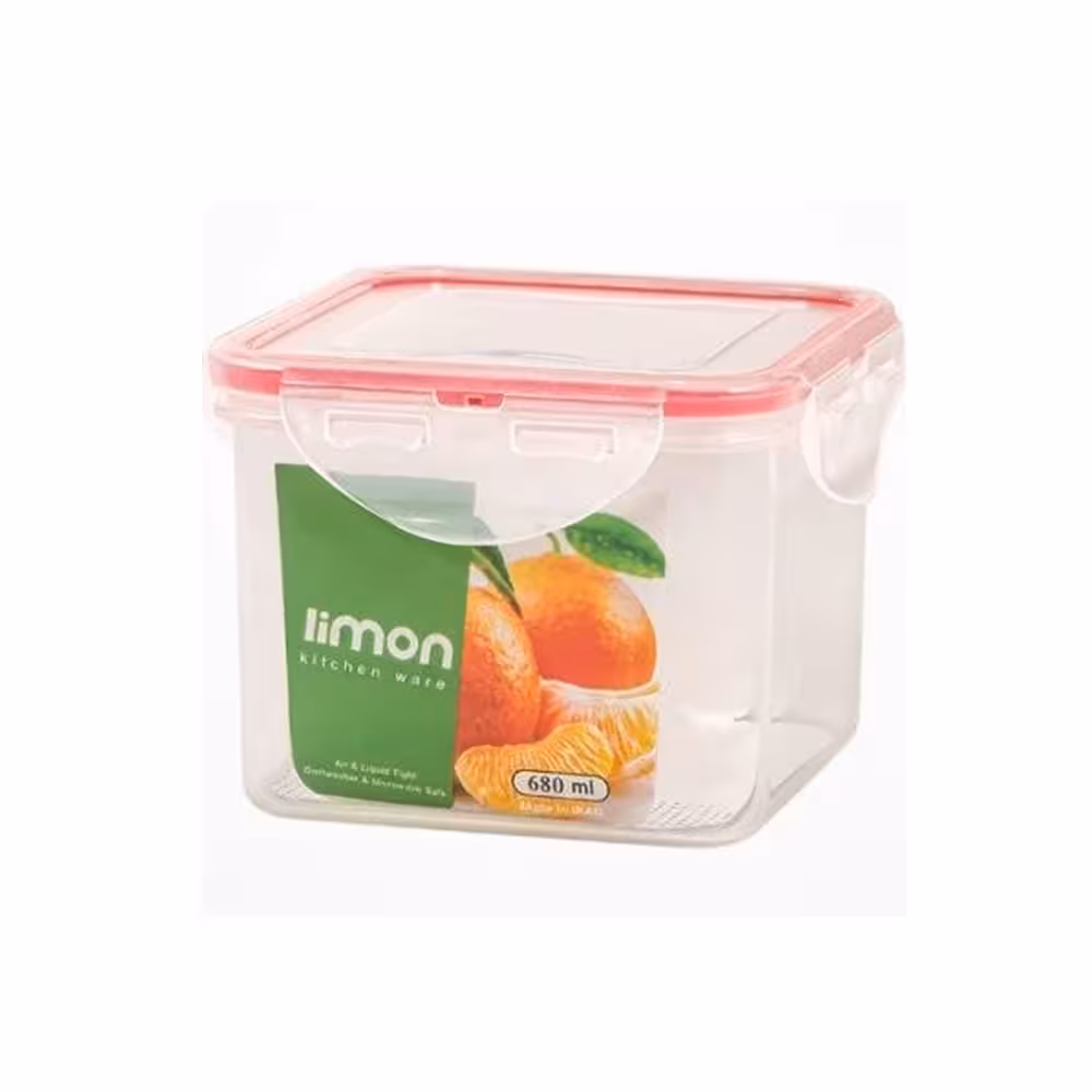 ظرف نگهدارنده پلاستیکی مربع 680میلی لیتر