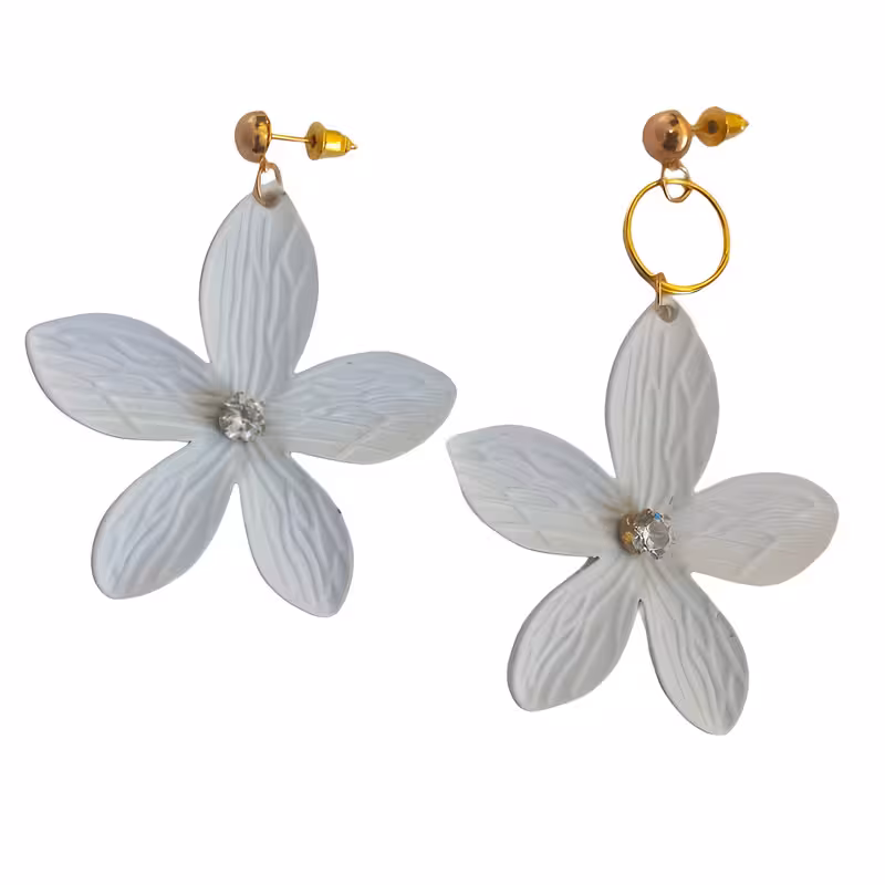 گوشواره رنگی فانتزی مدل گل کد ZG206