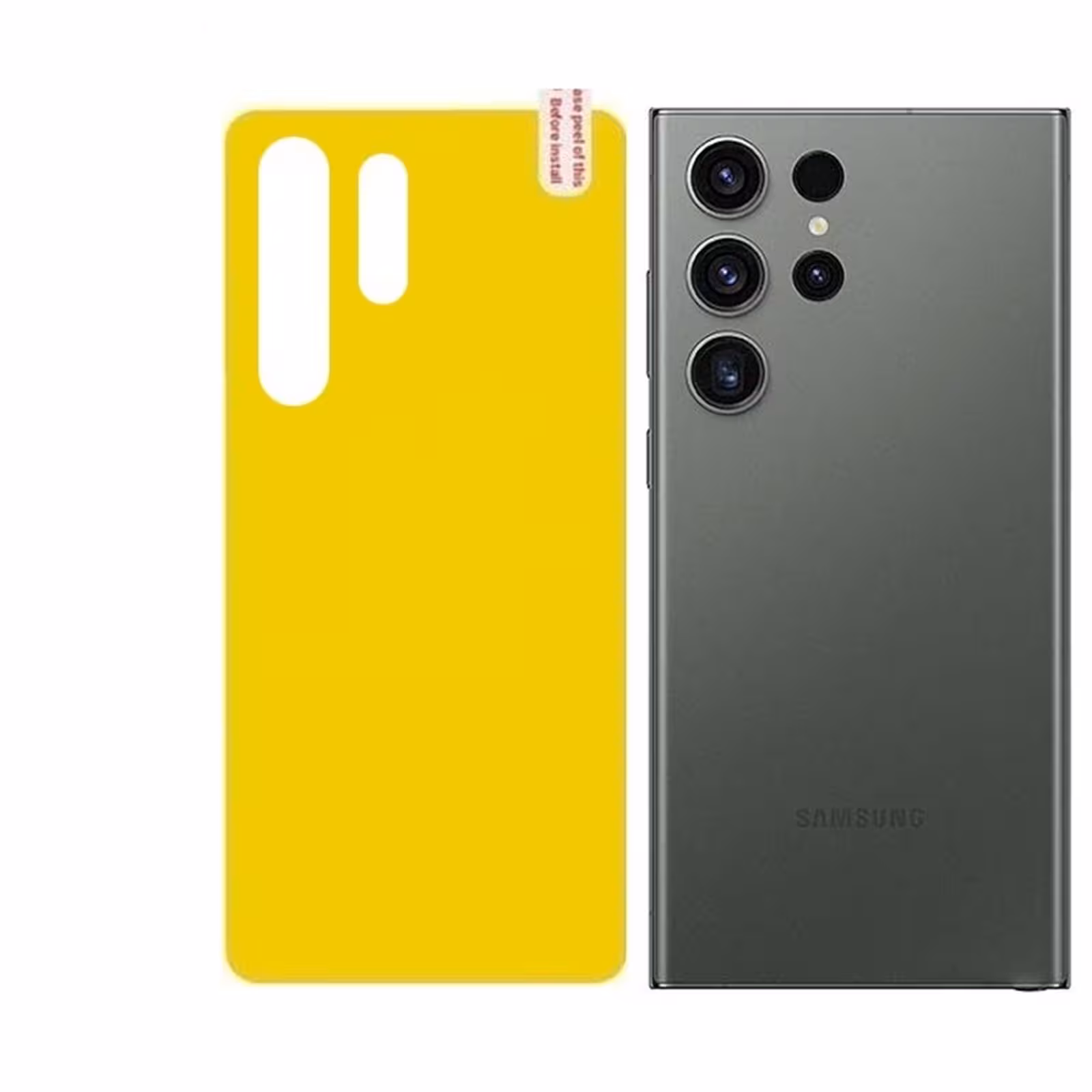 گلس پشت سامسونگ S23 Ultra ژله ای تمام چسب